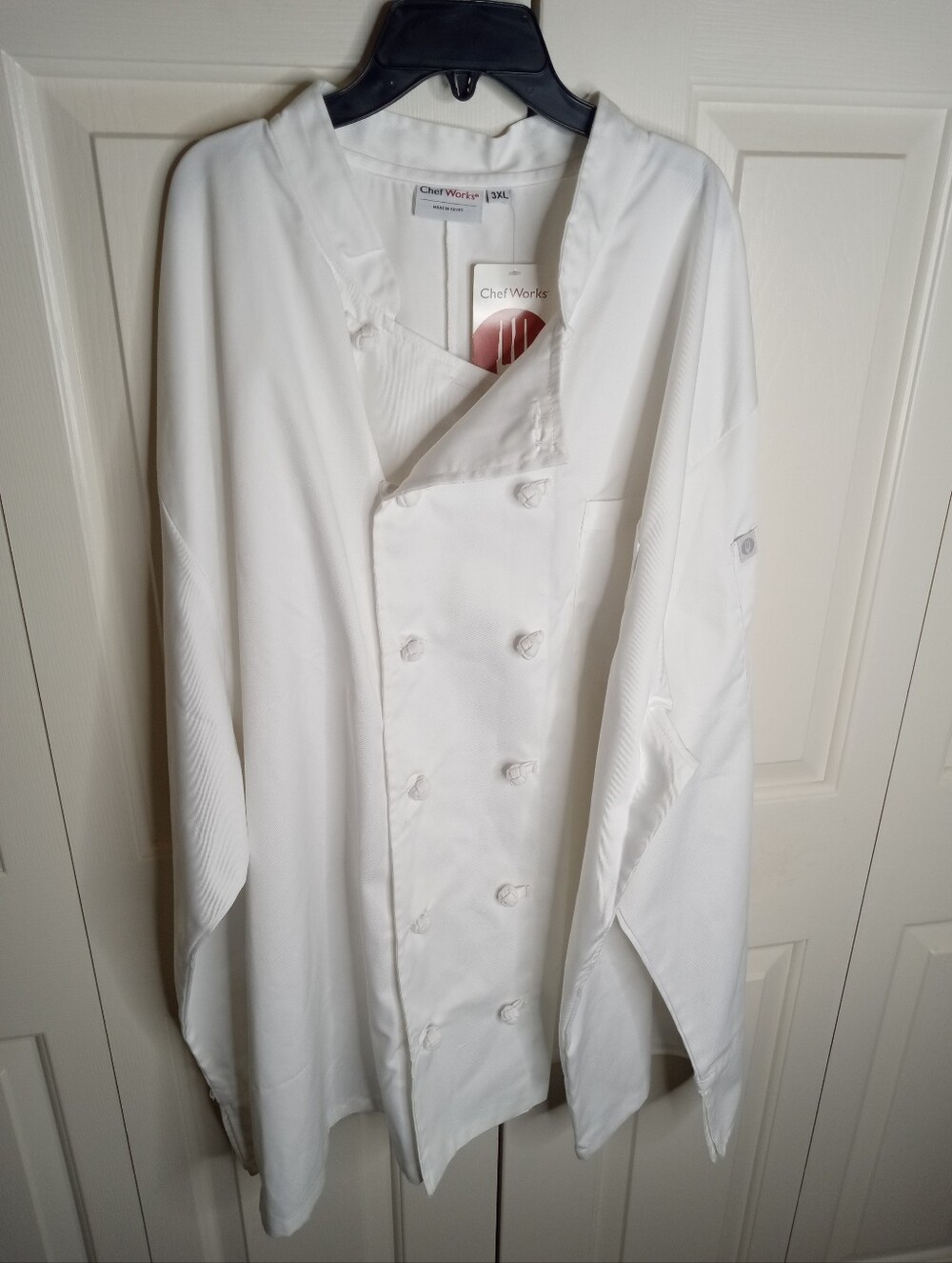3XL Chef Works Bordeaux Pro Grade Classic Knot Executive Chef Coat Jacket XXXL
